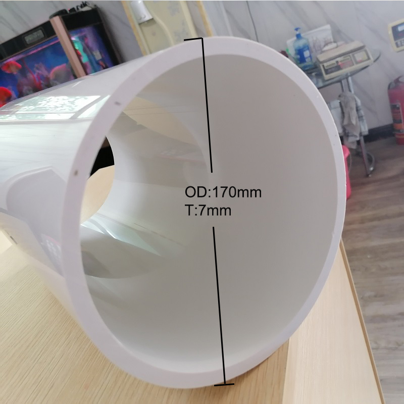 Kiinassa valmistettu mittatilaustyönä valmistettu peiliin vaikuttava valkoinen puristettu pvc muoviputki